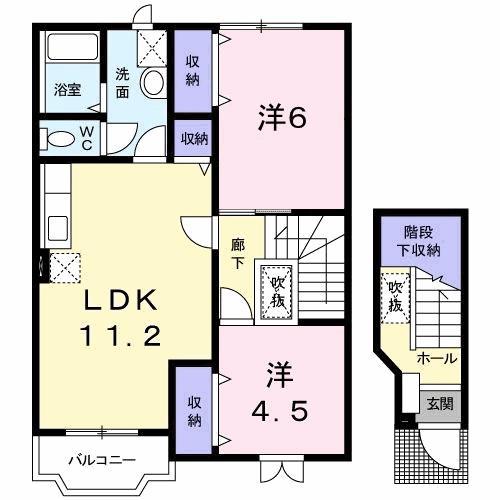 CENTURY21(2DK/2階)の間取り写真