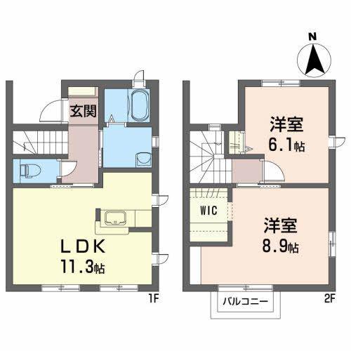 メゾンウエスト(2LDK/1階)の間取り写真