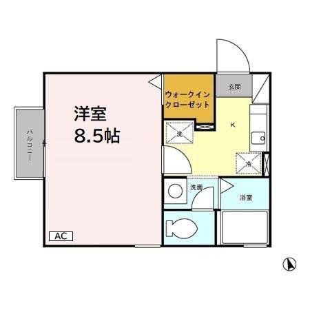 36PARKHEIGHTS(1K/1階)の間取り写真
