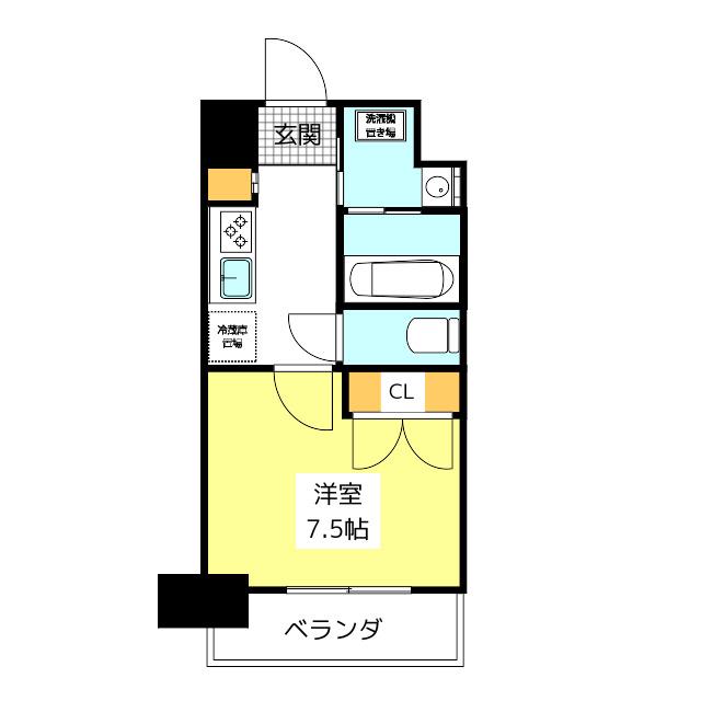 CLUB ORIENT BLD NO.122(1K/2階)の間取り写真
