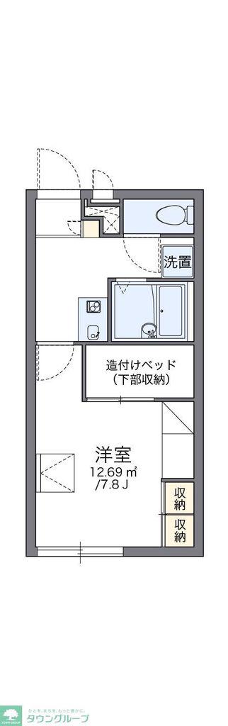 レオパレスセブンテン(1K/1階)の間取り写真