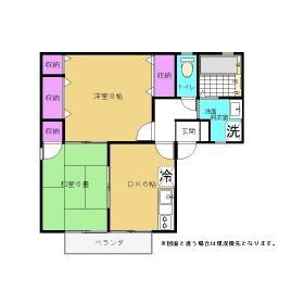 マイライフ(2DK/2階)の間取り写真