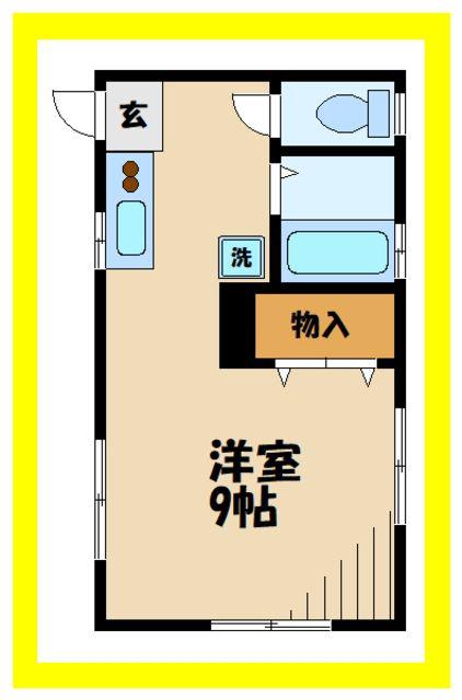 ハイツユウ(1K/1階)の間取り写真