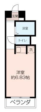 WILL OLYMPIA金沢八景(ワンルーム/4階)の間取り写真