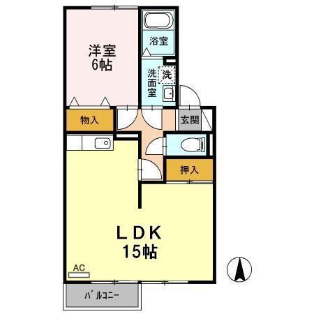 グレイシス(1LDK/2階)の間取り写真