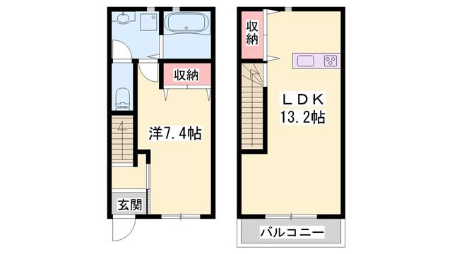 MERCURE COURT(1LDK/1階)の間取り写真