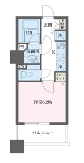 ドゥーエ横浜駅前(1K/9階)の間取り写真