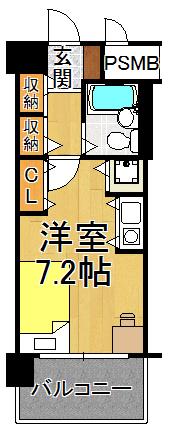 ルモンド西宮(ワンルーム/2階)の間取り写真