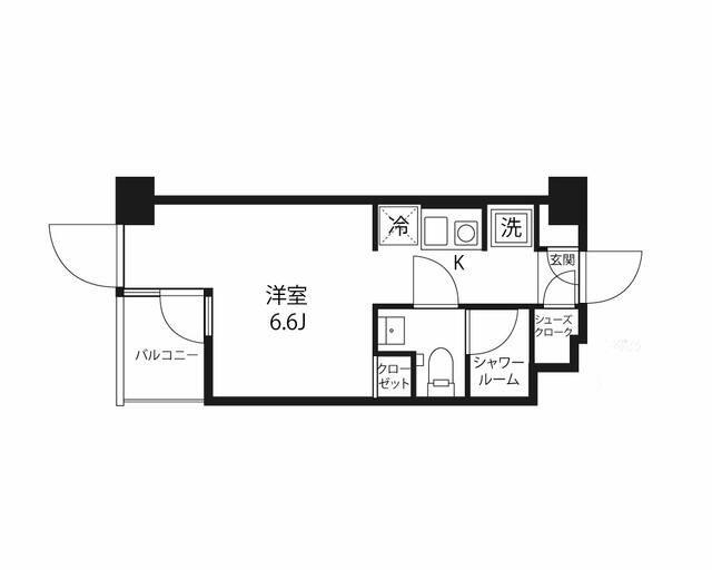 レスピール三鷹(ワンルーム/6階)の間取り写真