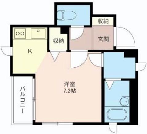アンシャンテ大山(1K/1階)の間取り写真