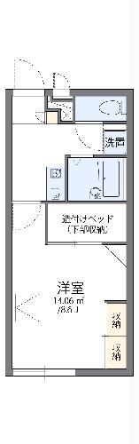 レオパレスコーポ藤原(1K/2階)の間取り写真