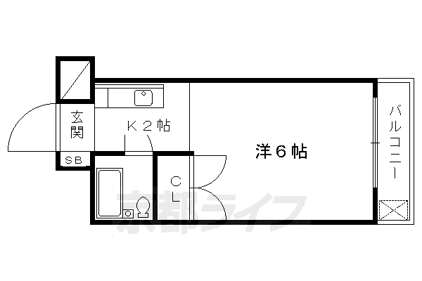 メゾンLEE(1K/4階)の間取り写真