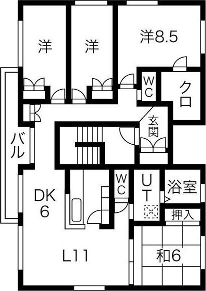 ファーストレート(4LDK/4階)の間取り写真