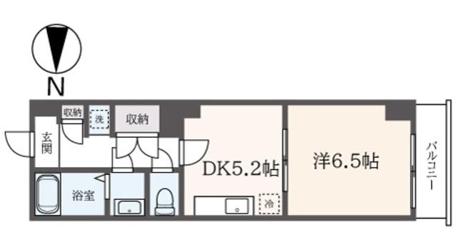 アルシオネ武蔵野(1DK/5階)の間取り写真