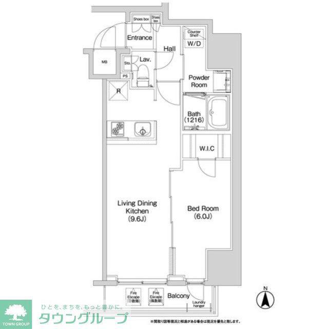 コンフォリア上野入谷(1LDK/2階)の間取り写真