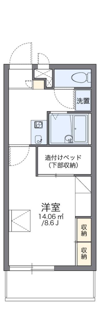 レオパレス平和(1K/2階)の間取り写真