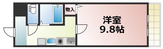 サンコート緑橋(1K/3階)の間取り写真