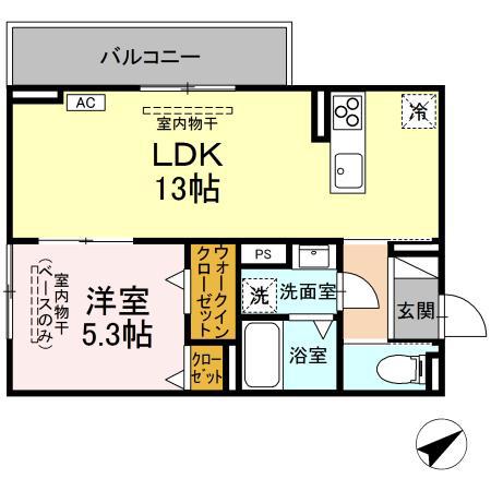 プライム(1LDK/2階)の間取り写真
