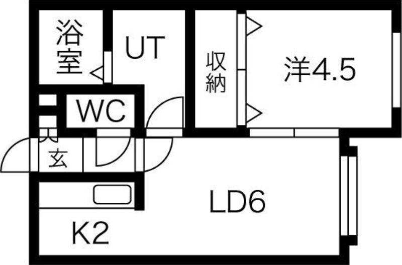 REGALO(1LDK/3階)の間取り写真