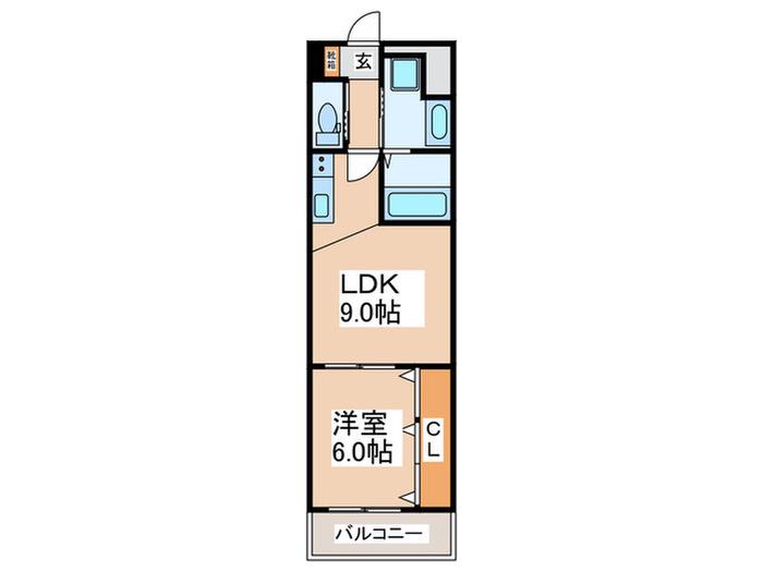 ISハイツ(1LDK/2階)の間取り写真