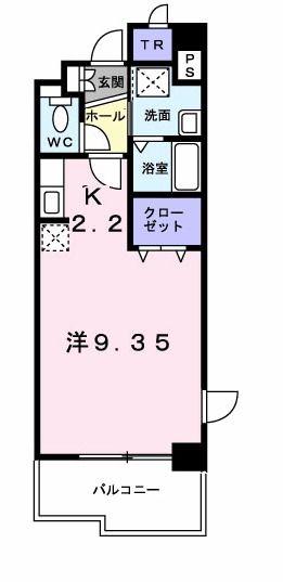 カーサビアンカ(1K/2階)の間取り写真