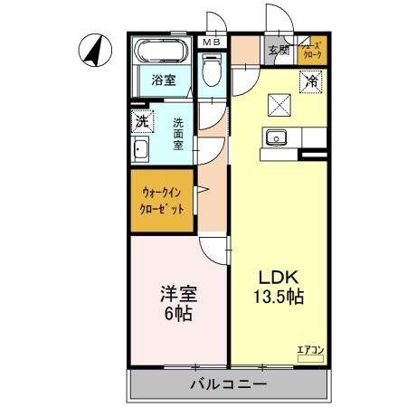 インペリアルパレス(1LDK/1階)の間取り写真