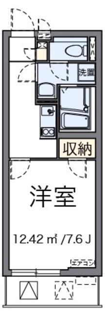 クレイノアウリィ仲六郷(1K/3階)の間取り写真