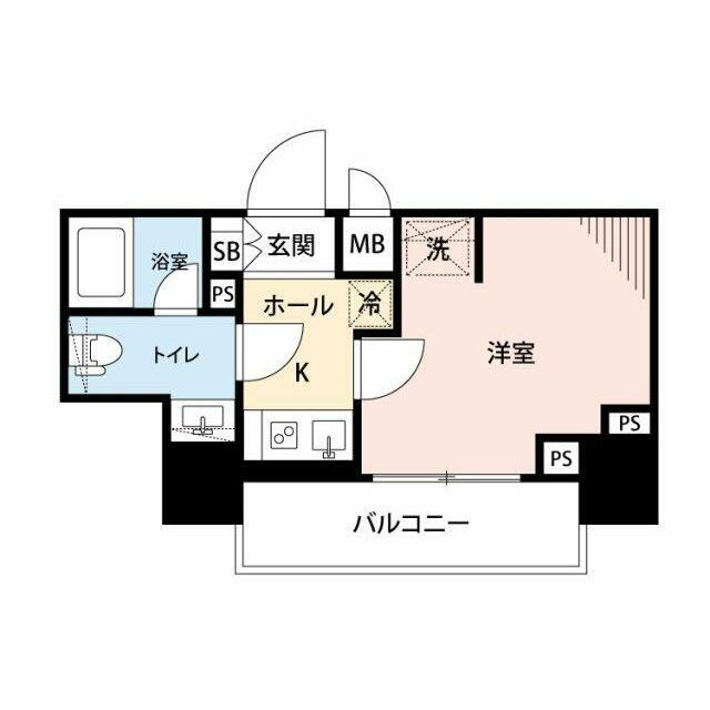 マイナビSTAY品川大崎タワー(1K/9階)の間取り写真