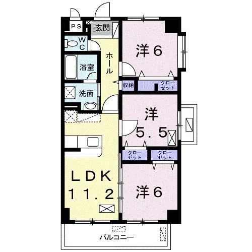 RIVERGATES小禄(3LDK/5階)の間取り写真