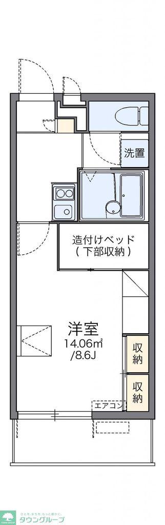 レオパレスアウローラ(1K/3階)の間取り写真