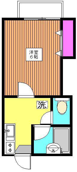コート阿佐谷(1K/1階)の間取り写真
