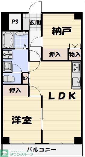 フェアリーヒルズ保木間(2LDK/2階)の間取り写真