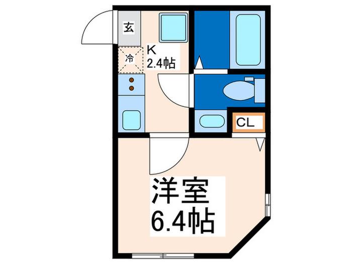 東急東横線 菊名計画(1K/1階)の間取り写真