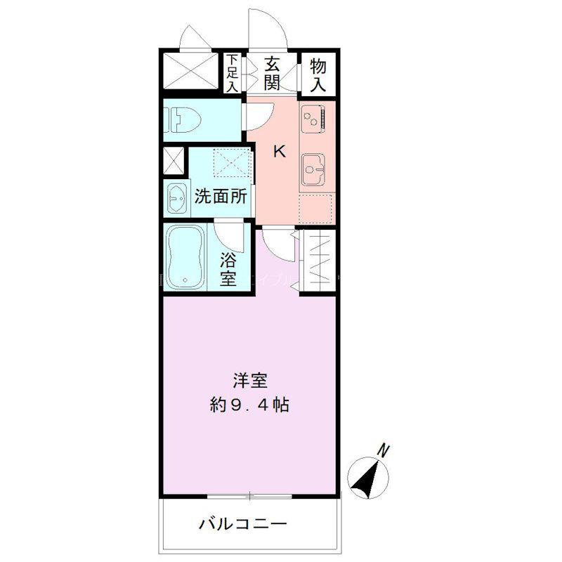 BUENA白山(1K/5階)の間取り写真