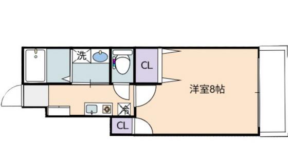 RELUXIA(1K/1階)の間取り写真