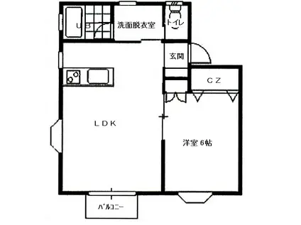 PLATZII(1LDK/2階)の間取り写真
