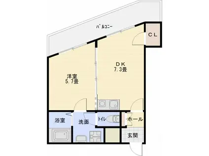 コンチェルト(1DK/2階)の間取り写真