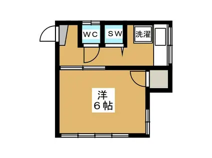 ひかり荘(1K/2階)の間取り写真