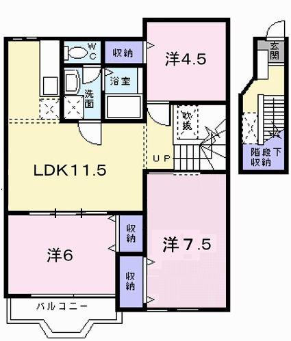ル・クプル・プラースII(3LDK/2階)の間取り写真