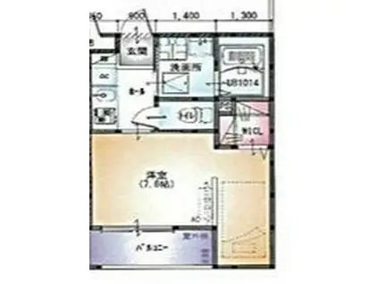 ダイショウハイツ(1K/2階)の間取り写真