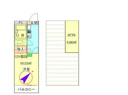 エクセレントルームⅠ(ワンルーム/3階)の間取り写真