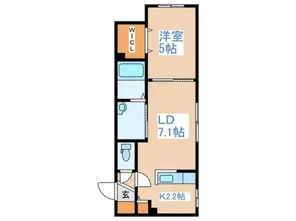 Y′S月寒西(1LDK/3階)の間取り写真