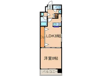 プリオール烏丸三条(1LDK/9階)の間取り写真