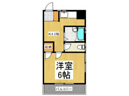 ビレッジ狭山I(1K/1階)の間取り写真