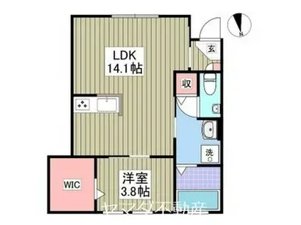 ANIMAL KINGDAM(1LDK/2階)の間取り写真