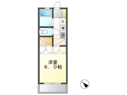 ロッジIII(1K/1階)の間取り写真