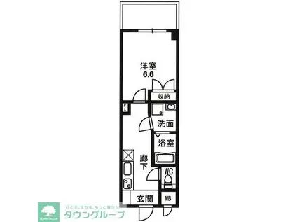 トレランス(1K/3階)の間取り写真