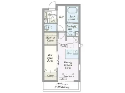 MY STYLE VINTAGE 千間台(ワンルーム/3階)の間取り写真