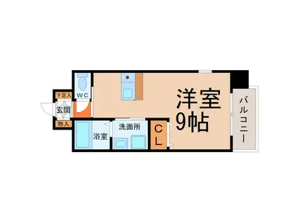 プレサンス鶴舞駅前ブリリアント(1K/8階)の間取り写真