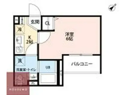 CRASTINE新森2丁目(1K/1階)の間取り写真